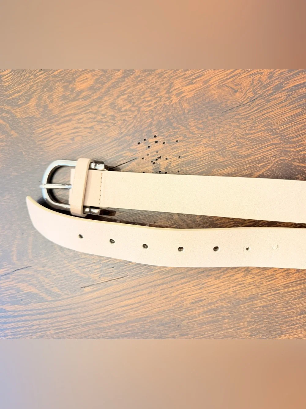 Women’s  Tan Leather Belt with Silver Buckle